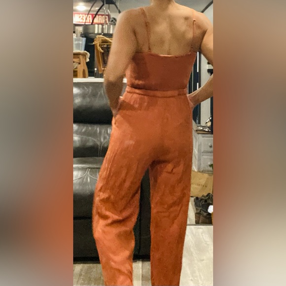 Roxy Pants & Jumpsuits | Roxy Rust Orange Ankle Length Tank Jumpsuit Romper - Picture 4 of 4